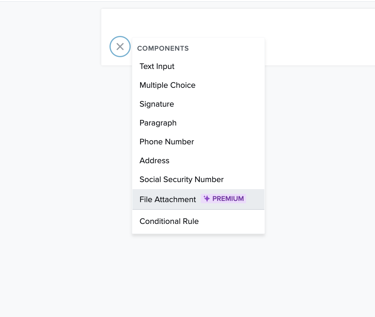 Dropbox Forms add file attachment screenshot