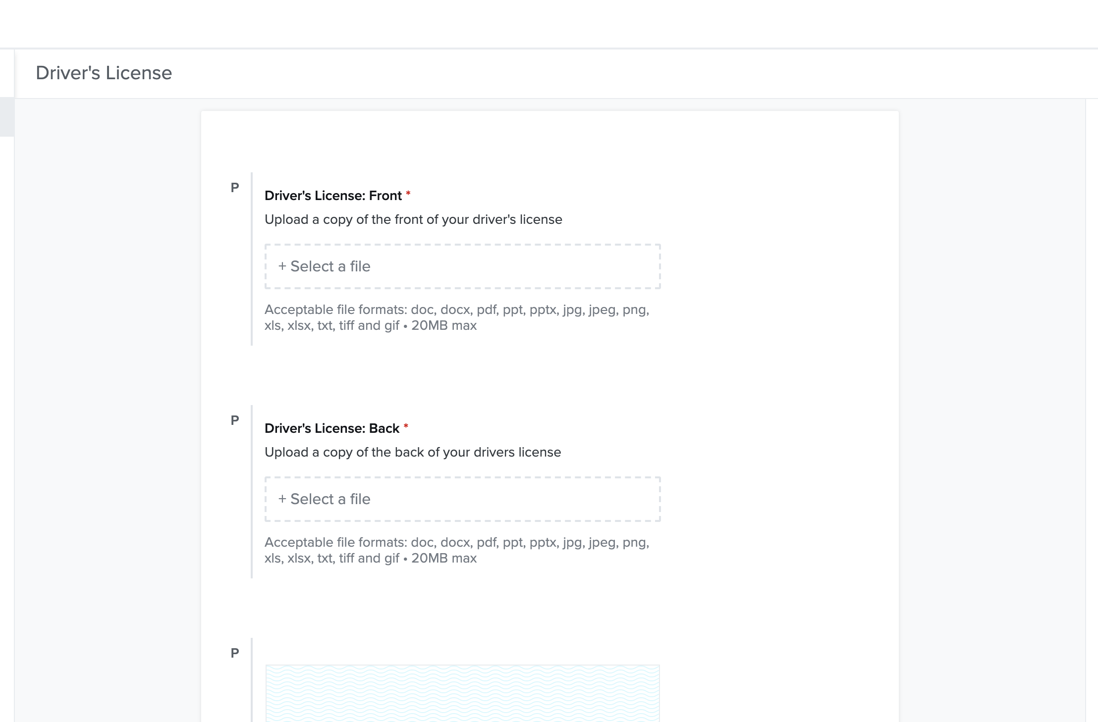 Dropbox Forms attach label to file attachment screenshot