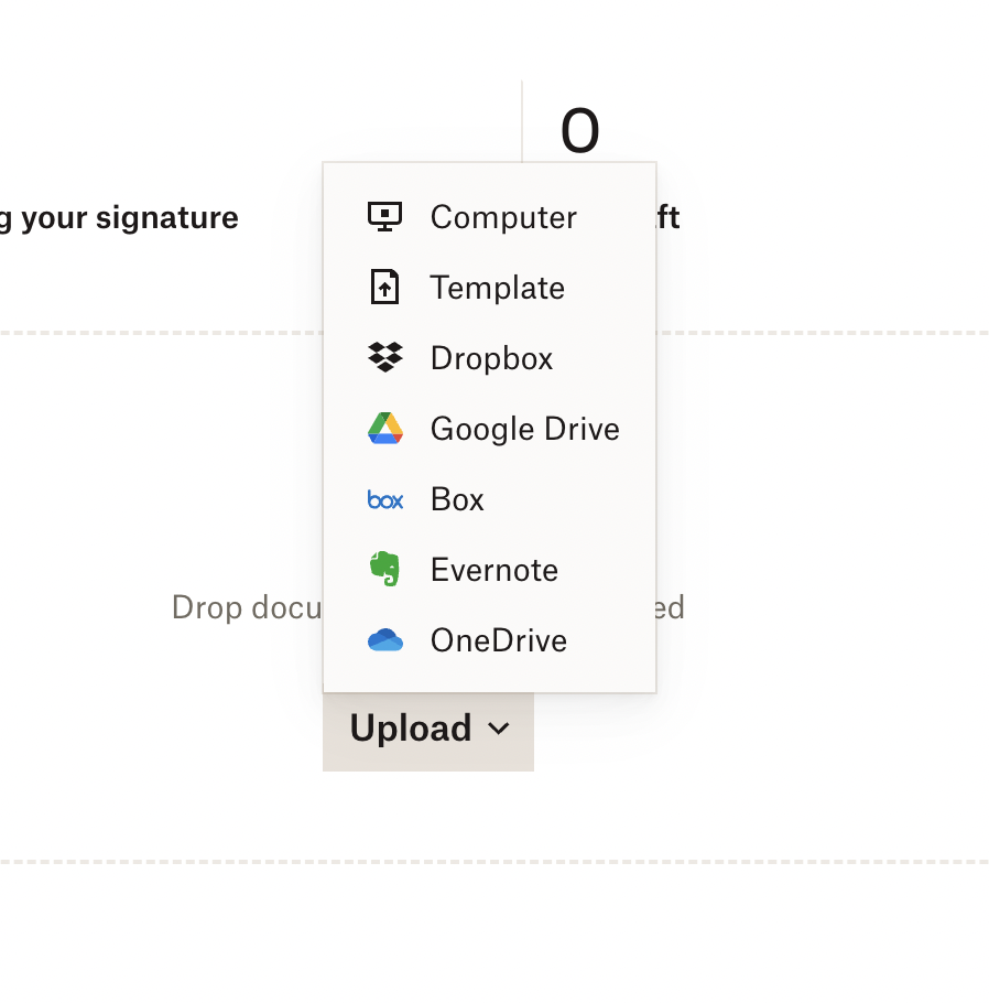 document upload screen