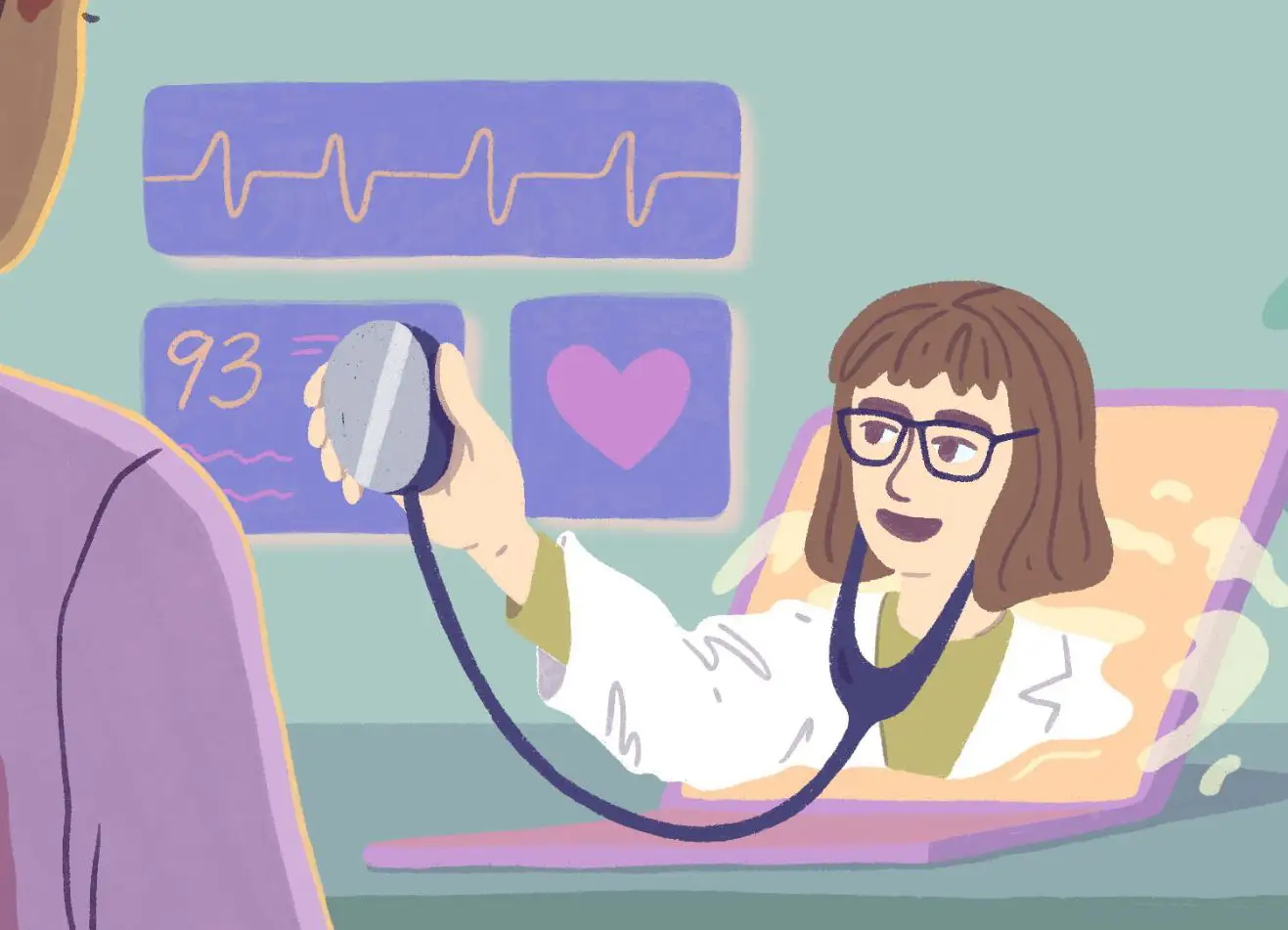 Telehealth is here to stay: Here’s how to get it right editorial illustration