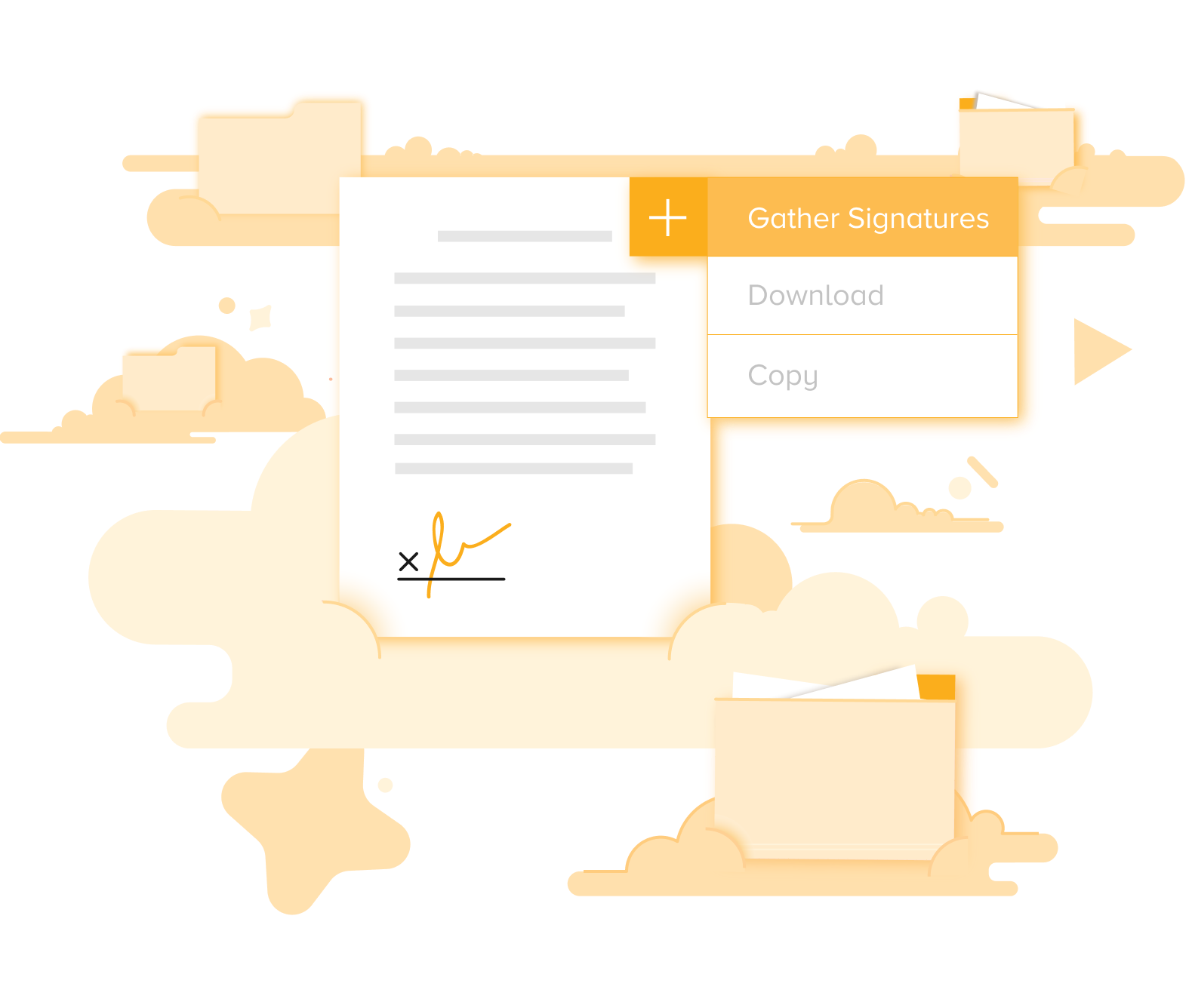 Illustration of Oracle CEC integration with Dropbox Sign