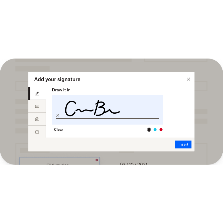 Image montrant une signature créée avec un stylet