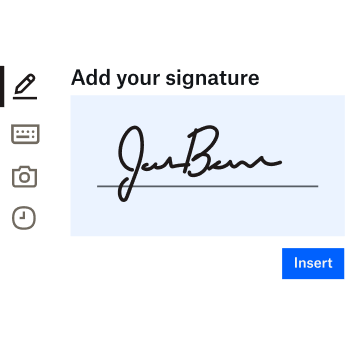 Image de l’outil de création de signatures Dropbox Sign