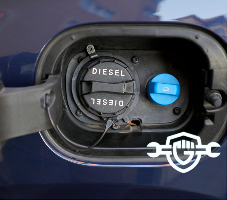 Blue diesel exhaust fluid fuel tank cap