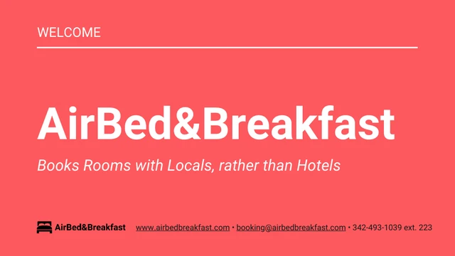 Airbnb Pitch Deck Breakdown