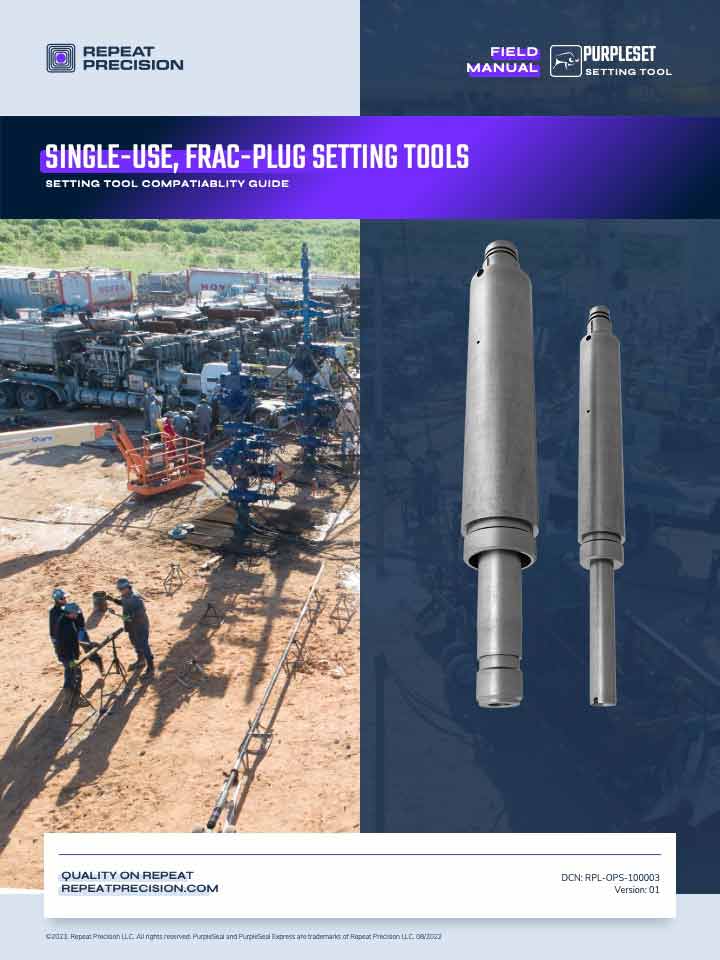 Field resource cover page: single-use frac plug setting tools downloadable PDF