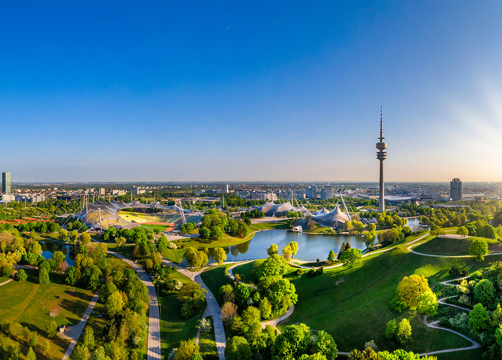 Blick über den Münchner Olympiapark