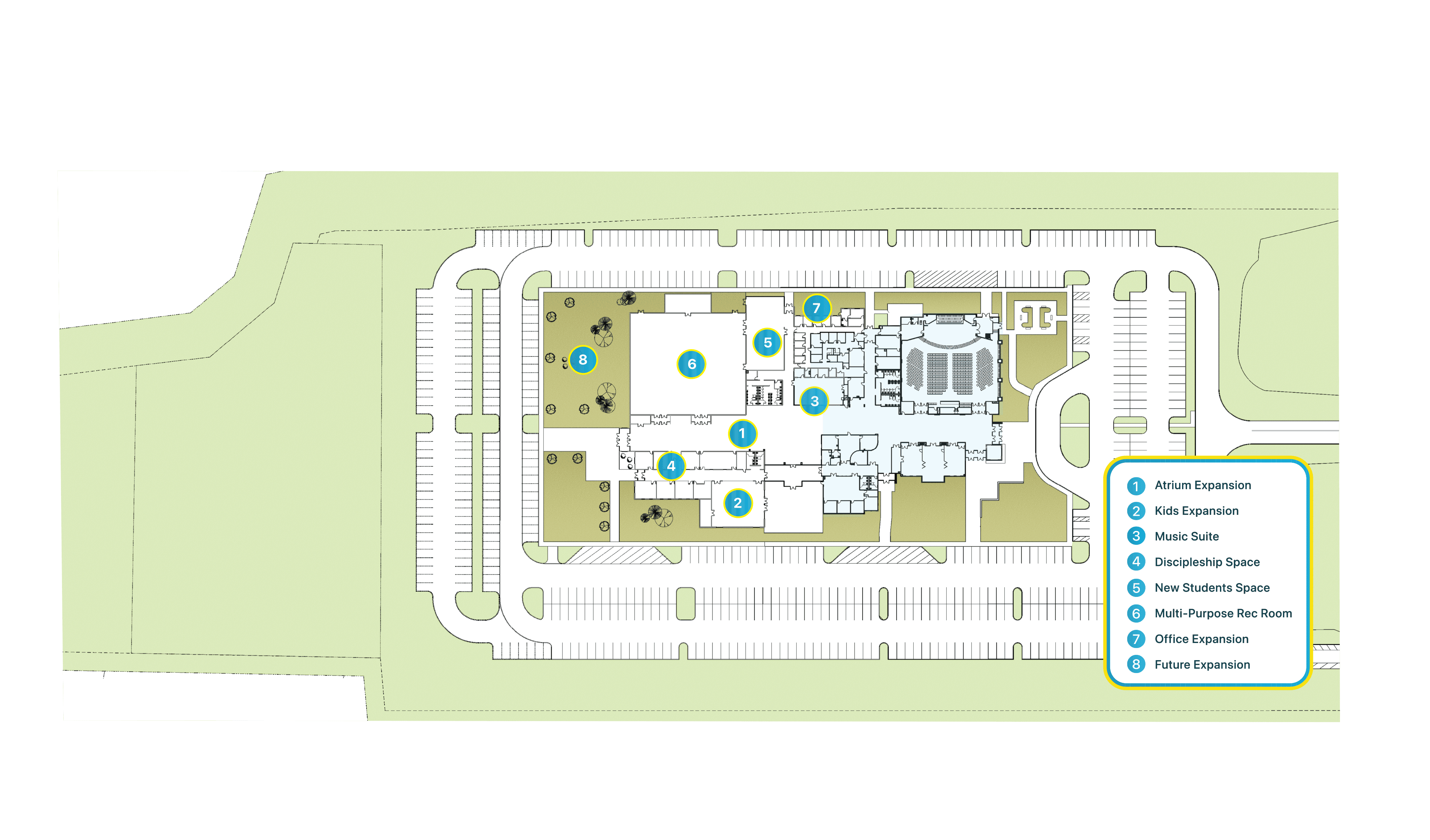 BEYOND Master Plan campus aerial rendering