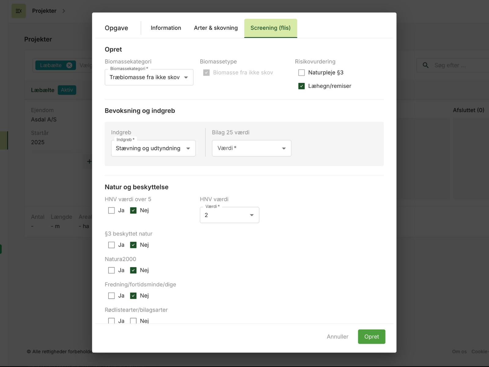 Ny funktion: Screeningsmodul