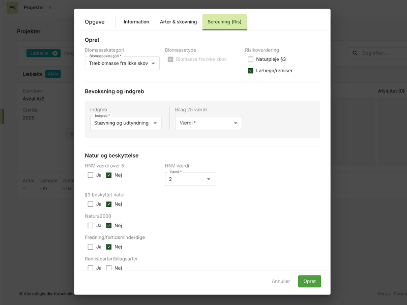Ny funktion: Screeningsmodul