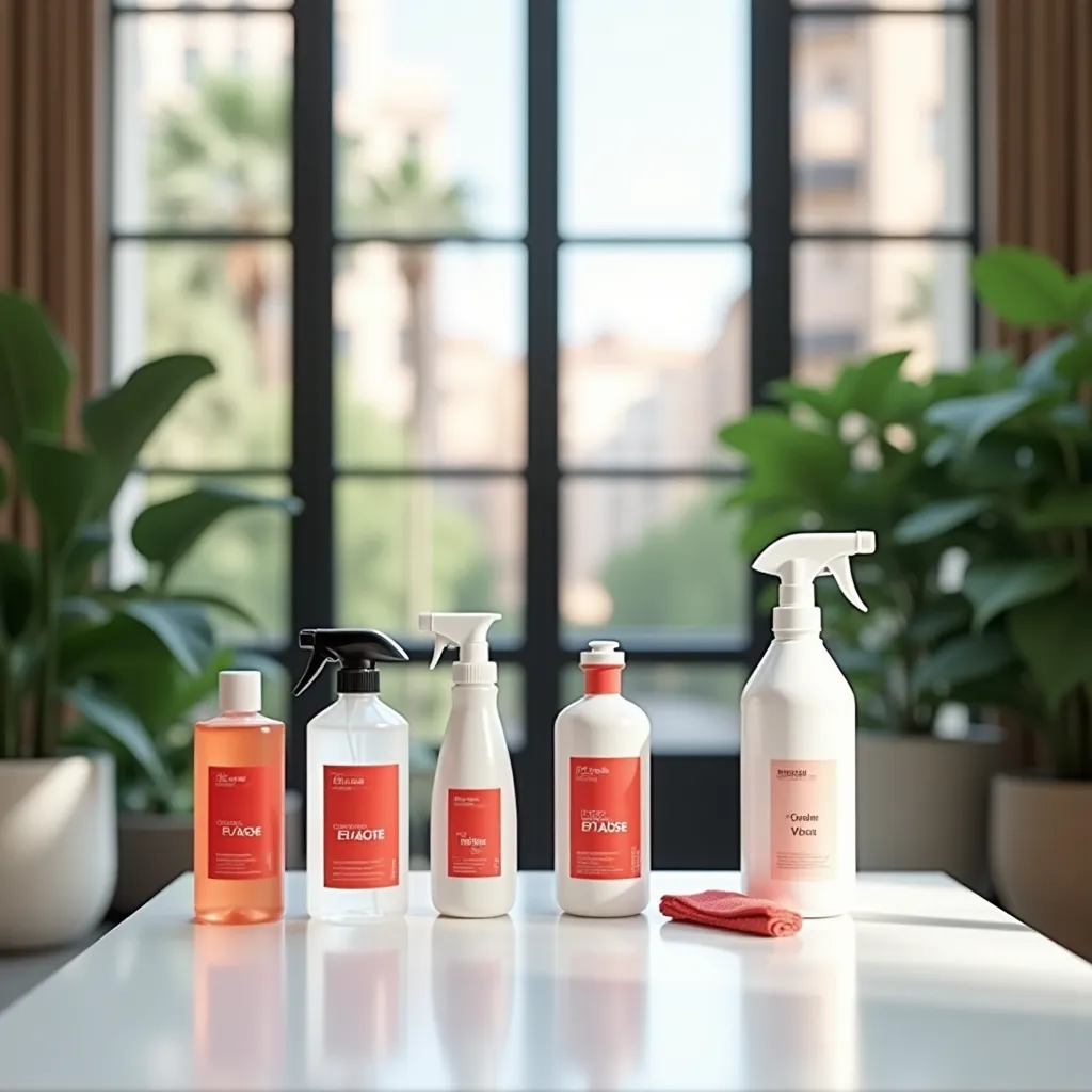 Hotel profesional en Barcelona con productos de limpieza ecológicos certificados Ecolabel, ambiente sostenible con colores corporativos Kisunex