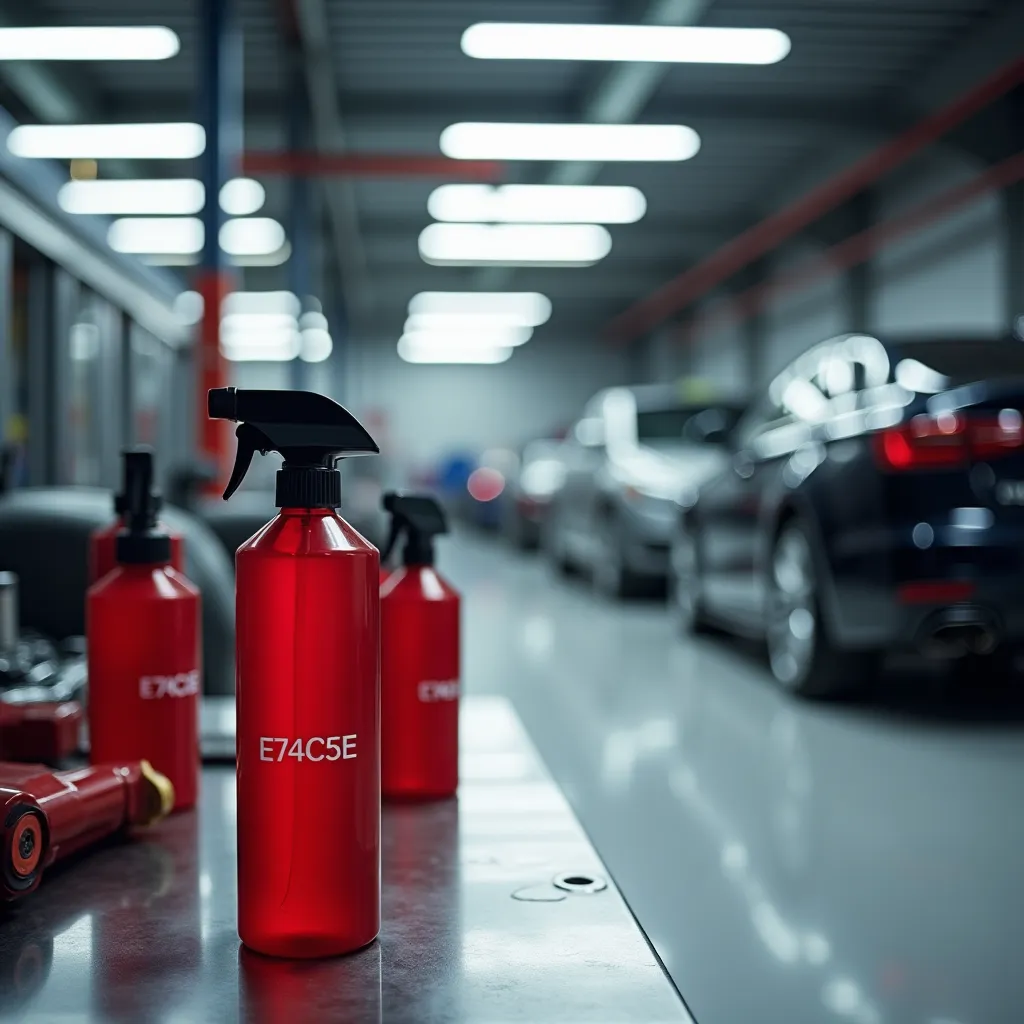 Taller mecánico profesional en Barcelona con productos de limpieza industrial Kisunex