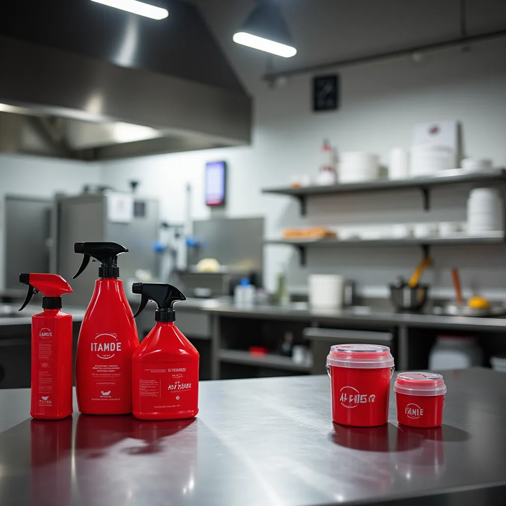 Cocina industrial profesional en Barcelona con productos de limpieza Kisunex para cumplir normativa APPCC 2025