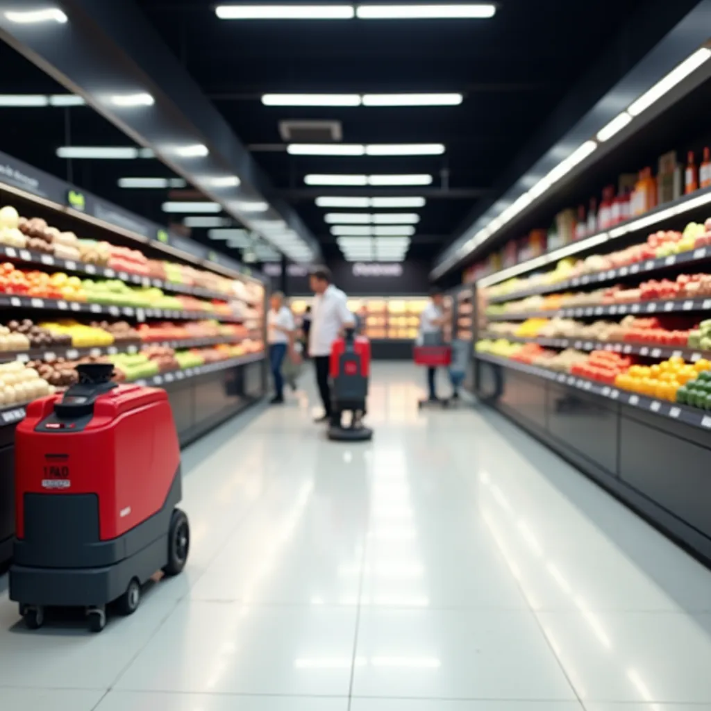 Supermercado profesional en Barcelona con productos de limpieza industrial y equipos de higiene alimentaria