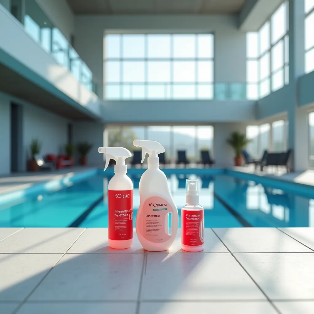 Centro deportivo profesional con piscina en Barcelona con productos de limpieza industrial Kisunex