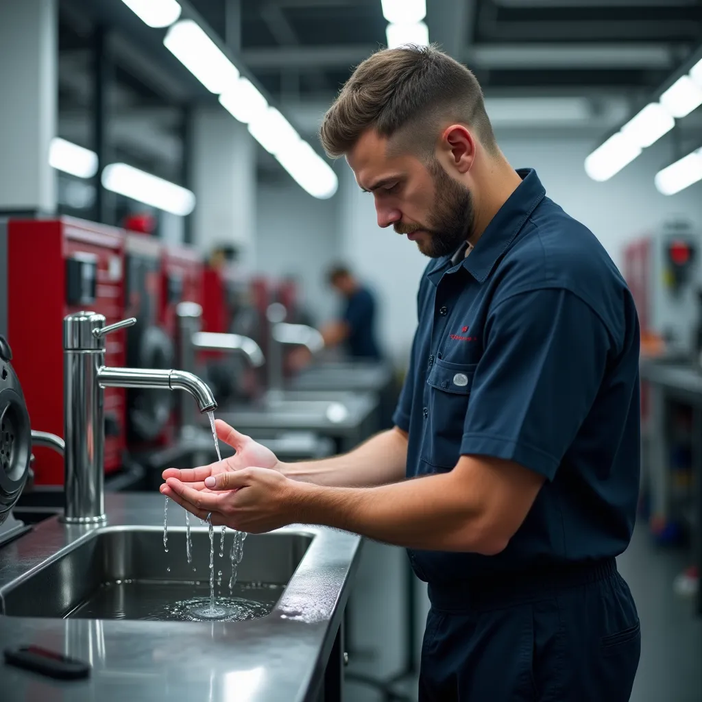 Taller mecánico profesional en Barcelona con jabón industrial