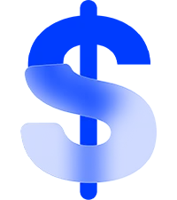 blue dollar sign icon