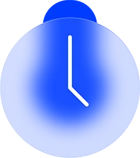 blue clock icon