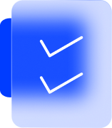 two blue check marks icon
