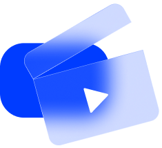 blue clapperboard icon