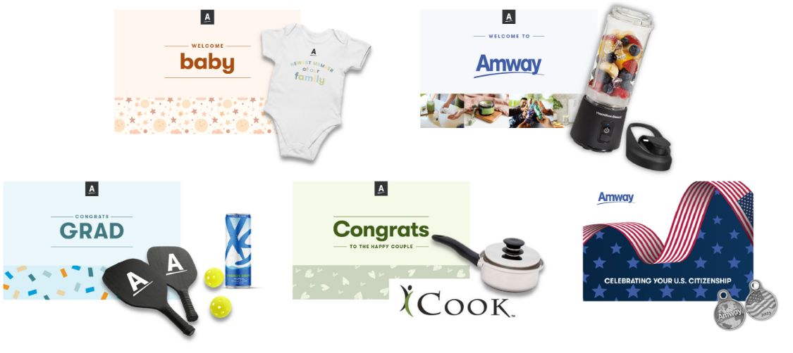 Amway’s custom gifts and cards to commemorate important Life Events, fulfilled by O.C. Tanner.