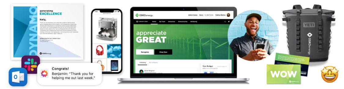 O.C. Tanner’s Culture Cloud employee recognition platform, including personalized awards and gifts