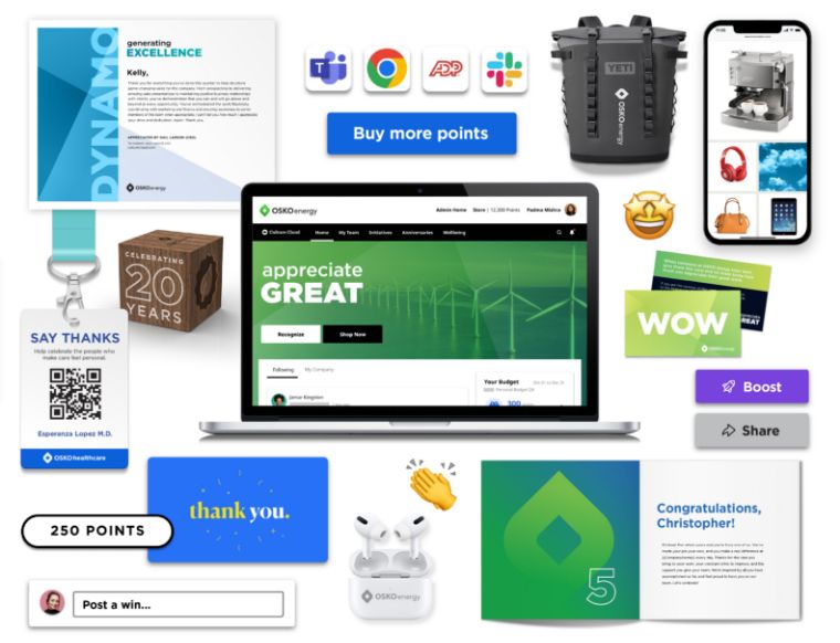O.C. Tanner’s Culture Cloud employee recognition platform, awards, and gifts.
