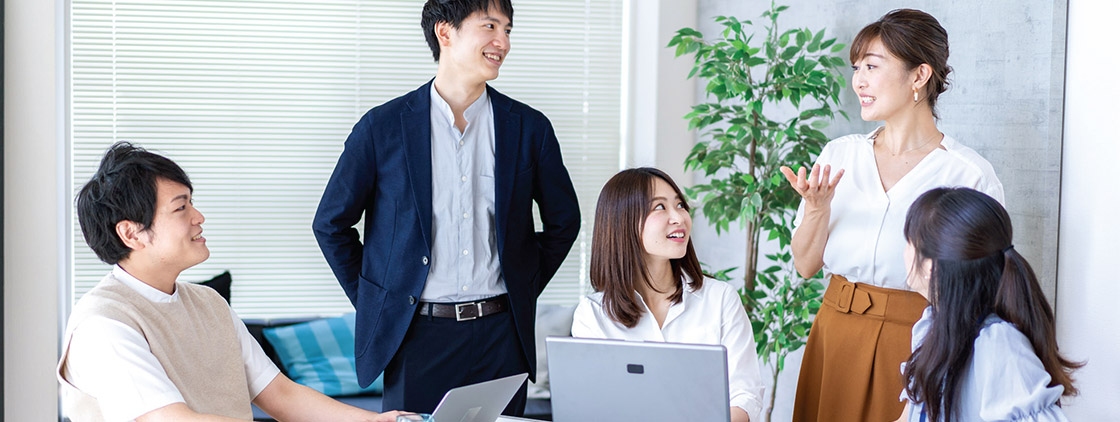 Business people working in an office