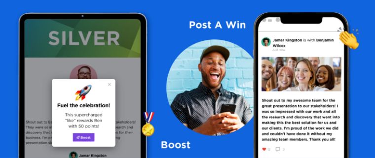 Post a Win and Boost on O.C. Tanner’s Culture Cloud.