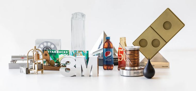 A selection of custom awards designed and manufactured by O.C. Tanner