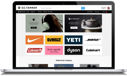 O.C. Tanner’s Culture Cloud award store, an online shopping experience for employees to use points for items.