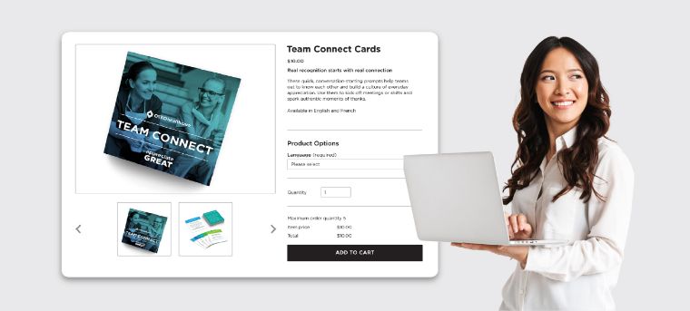 O.C. Tanner's Culture Cloud Manager Store ecommerce experience with branded gifts