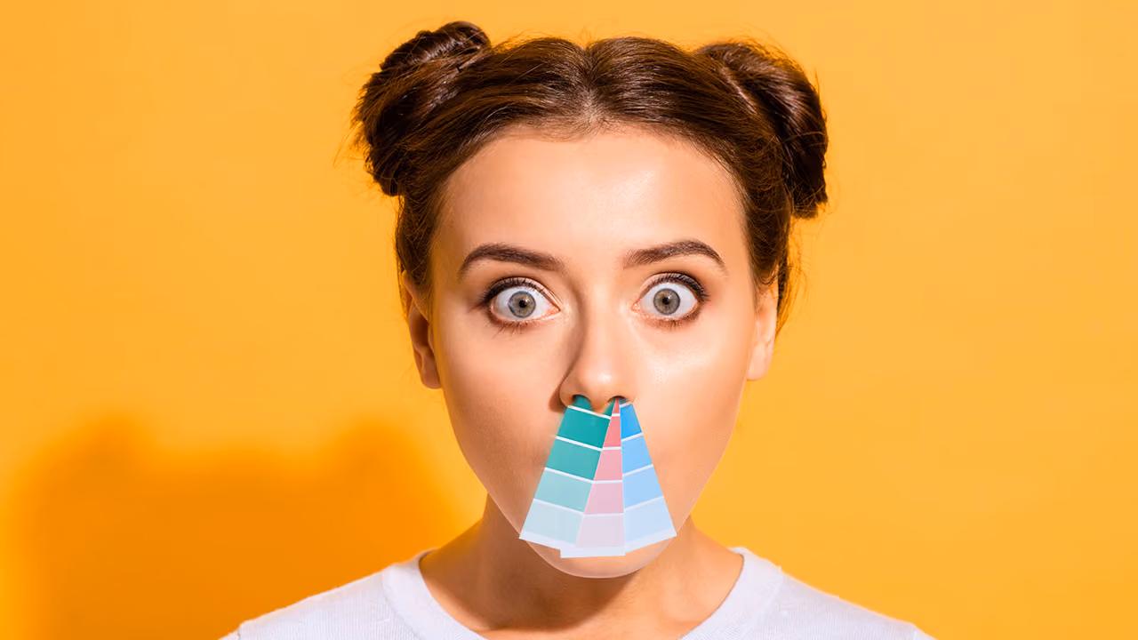 Girl with Color Swatches Coming Out of Her Nose - Blog -The Signs in Your Snot: Understanding What Your Snot Color Means