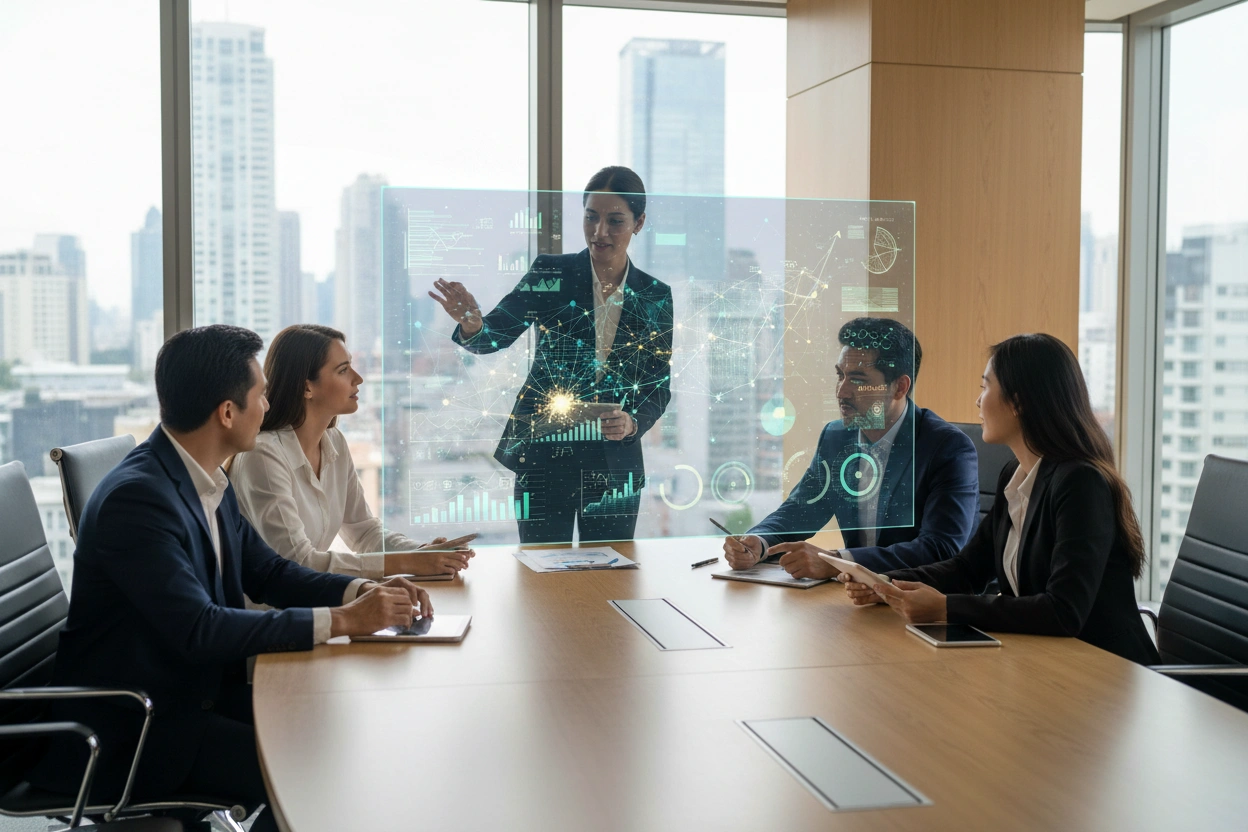 Professional image illustrating Actionable Strategies for Implementing AI