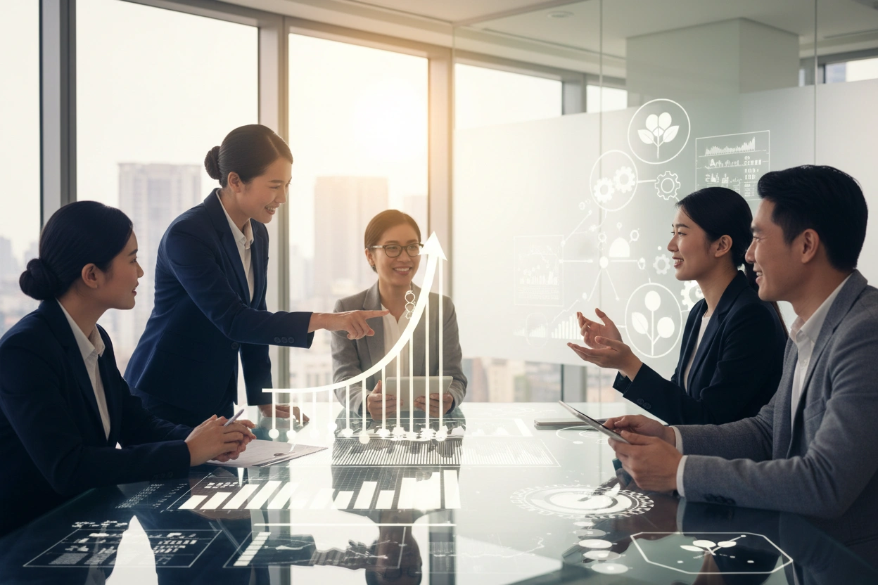 Professional image illustrating Common Misconceptions About AI in Business