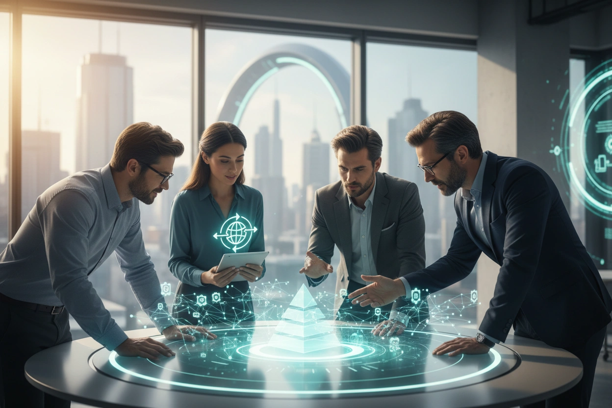 Professional image illustrating The Role of Decentralized Finance in Web3 Business Strategy