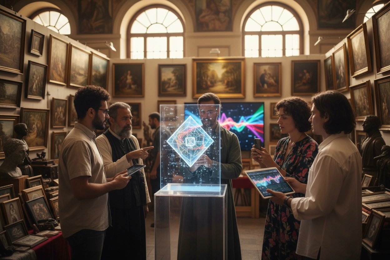 Professional image illustrating Traditional Art Market Overview