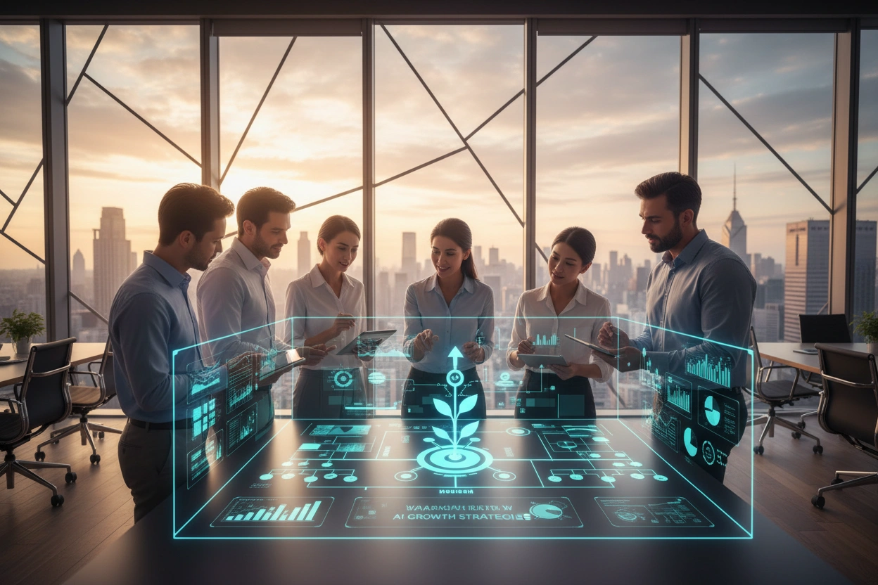 Professional image illustrating Implementing AI Growth Strategies
