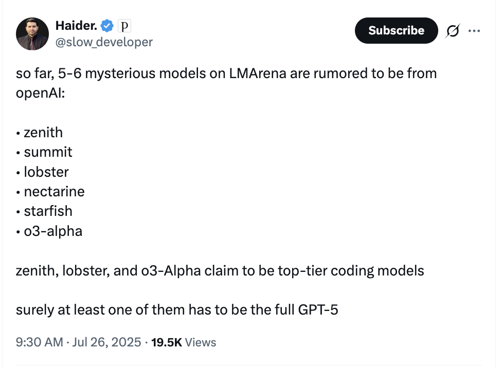 Six new AI models reveal we may be seeing GPT-5 get assembled in real time