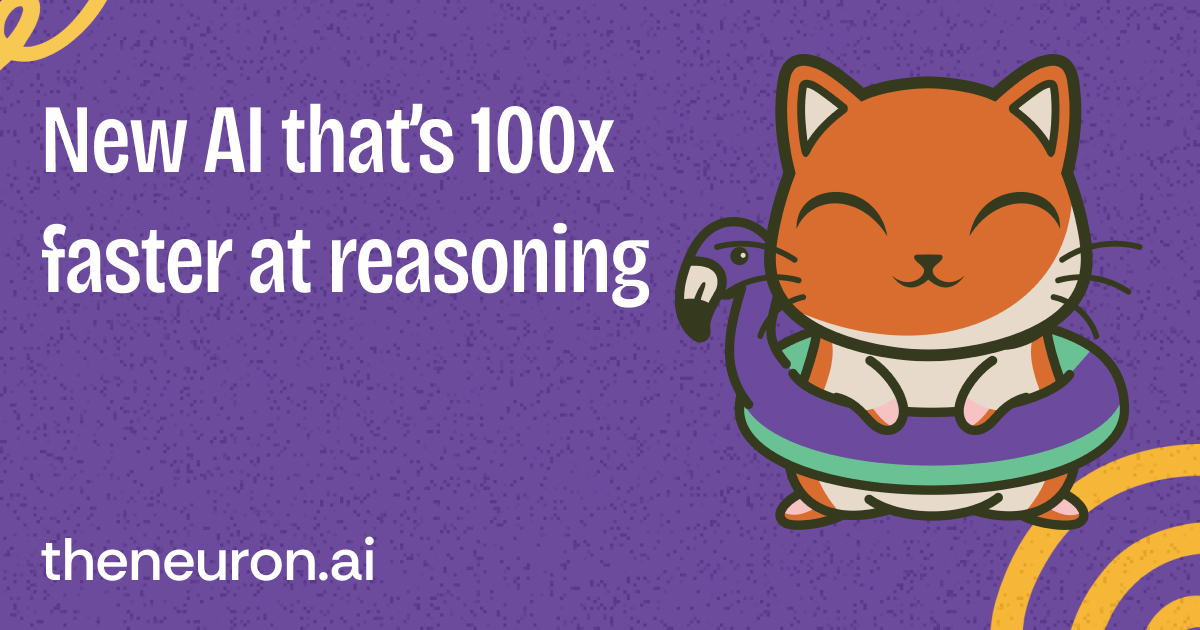 😺 This new AI is 100x faster at reasoning than ChatGPT...