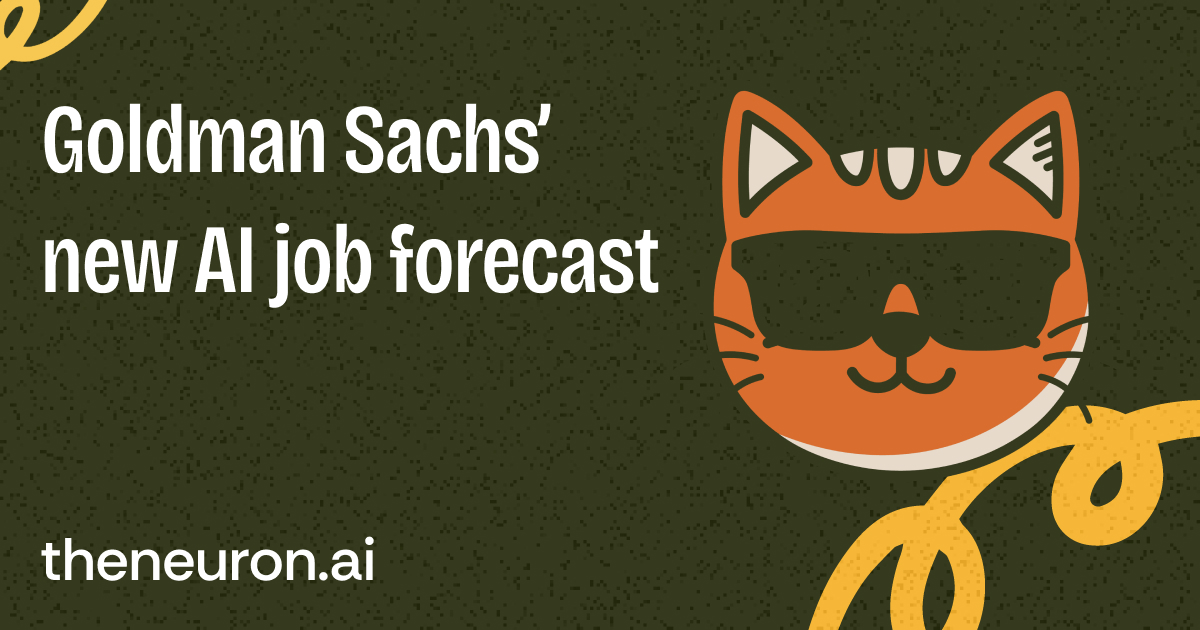 😺 Goldman Sachs' new AI job forecast & how to train your Claude (Code)...