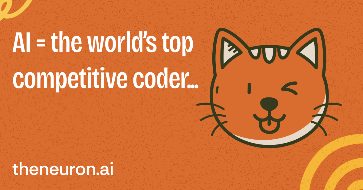 😸 AI's huge competitive coding win...