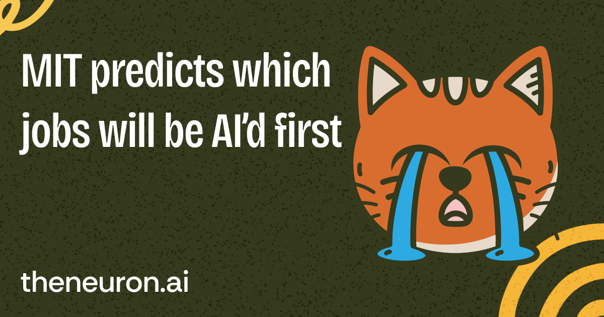 😸 MIT: 11.7% of US jobs could vanish today