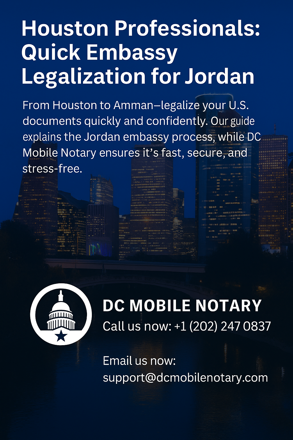 Houston Professionals: Quick Embassy Legalization for Jordan