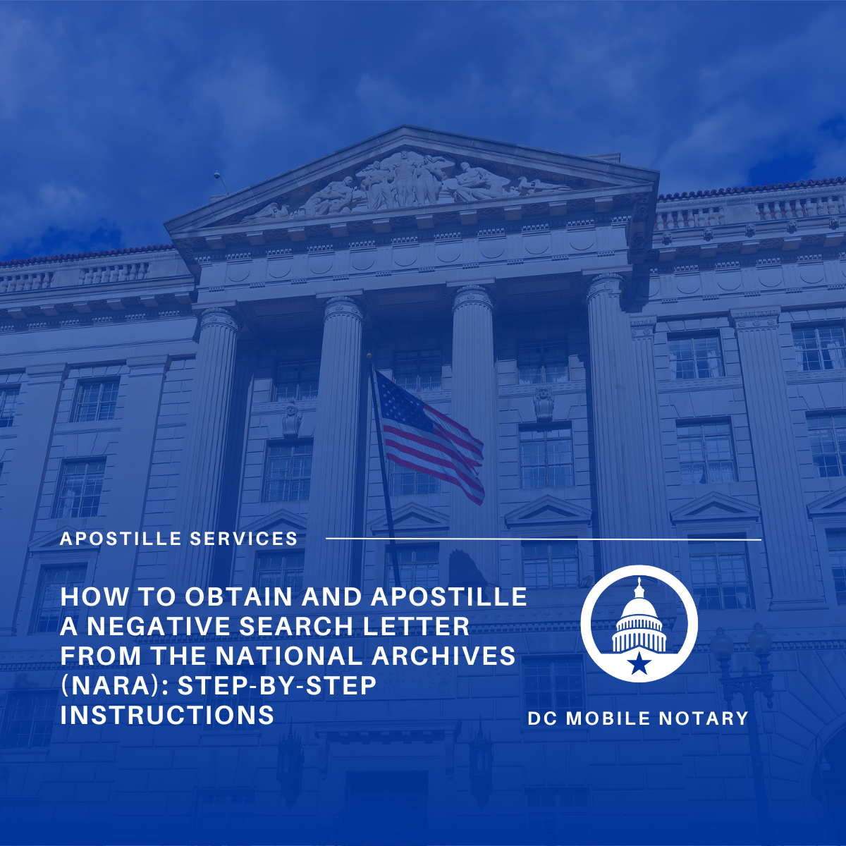 How to Obtain and Apostille a Negative Search Letter from the National Archives (NARA): Step-by-Step Instructions