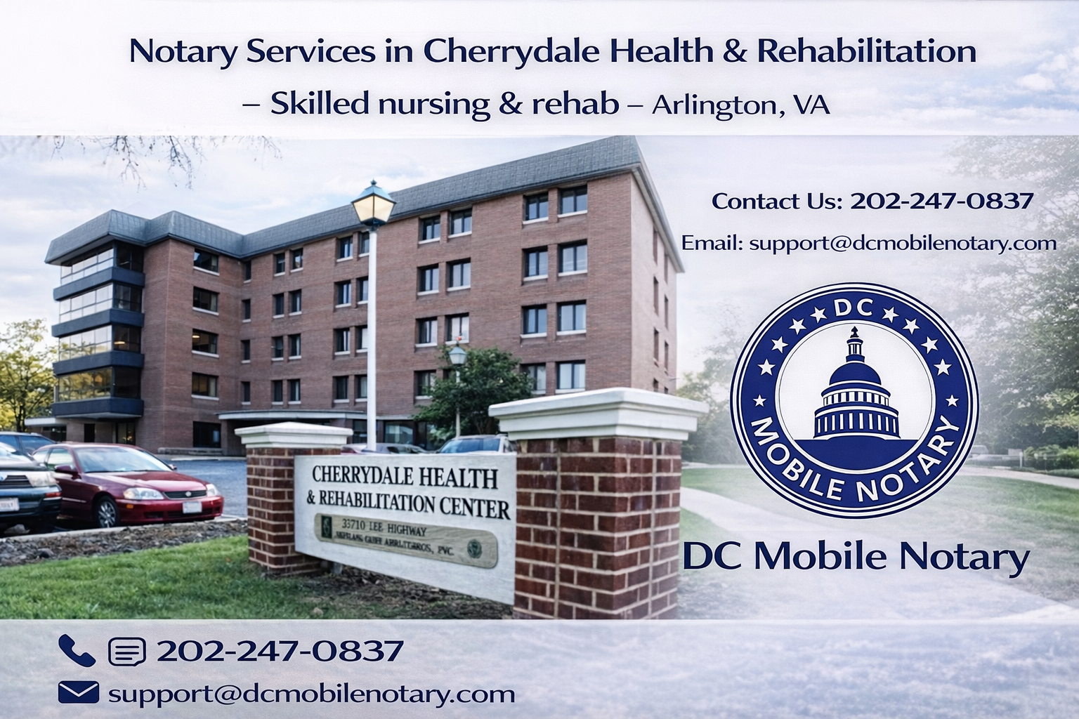 Notary Services at Cherrydale Health & Rehabilitation Center – Arlington, VA