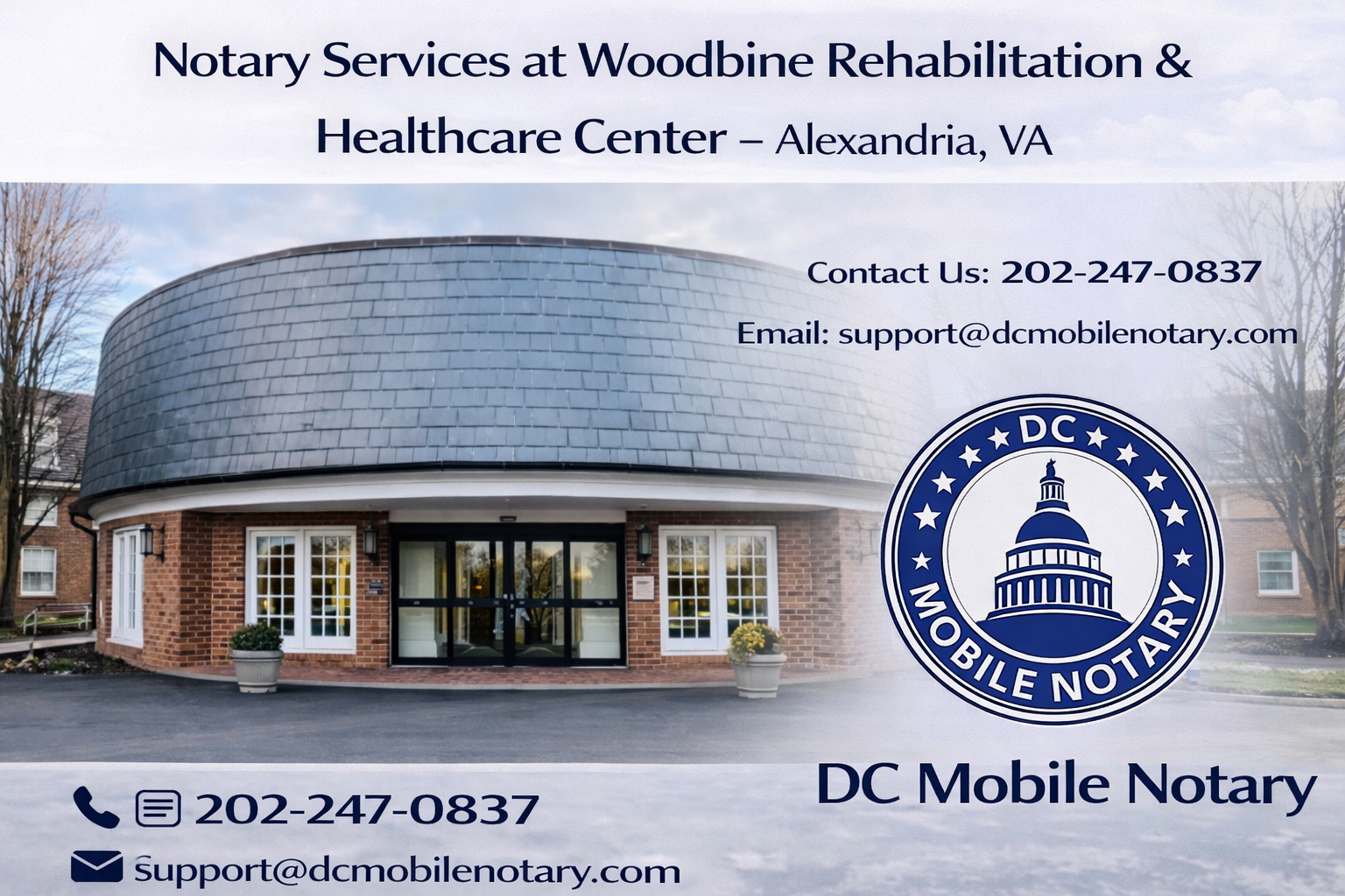 Notary Services at Woodbine Rehabilitation & Healthcare Center – Alexandria, VA