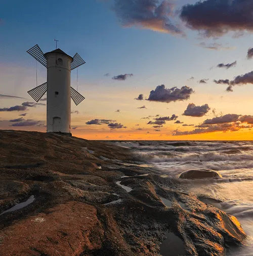 Mill by the sea