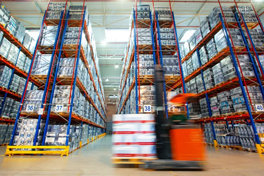 Storage and a forklift