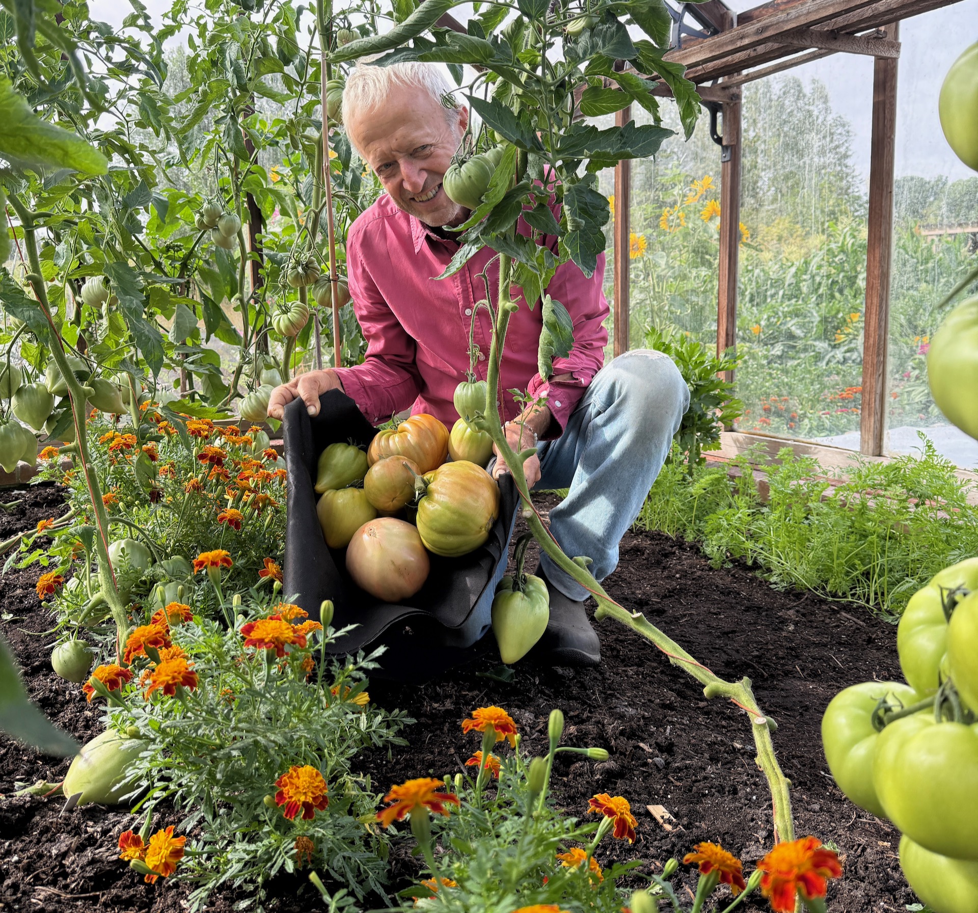 Autumn vegetables from Charles Dowding's no dig garden